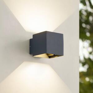 Applique da esterni a LED Esani Lindby, Nero, Alluminio, Moderno, Applique LED da esterni