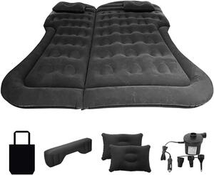 Materasso gonfiabile con pompa - Auto gonfiabile - Viaggio confortevole - Strato spesso - 175 x 130 cm - Grigio