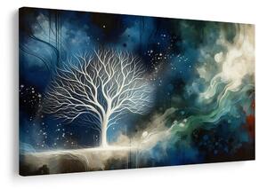 Quadro su tela – Albero della vita nello spazio notturno