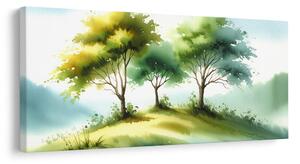 Quadro su tela – Paesaggio verde con alberi