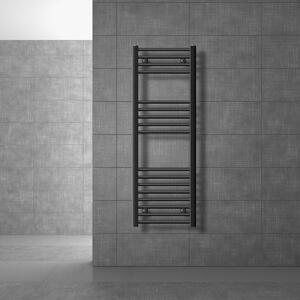 LuxeBath radiatore per bagno Sahara, 400x1200 mm, antracite, diritto con attacco laterale, senza elemento riscaldante