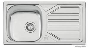 Set lavello da incasso Naber Nava 2 in acciaio inox con miscelatore alta pressione Drive 1 in cromo