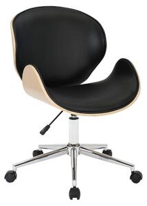CALICOSY - Sedia da ufficio con rivestimento effetto noce chiaro, altezza 84 cm – HERCULE