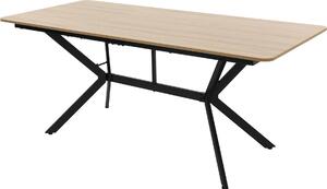 Tavolo da pranzo ML-Design marrone chiaro 180x80x75 cm, tavolo da pranzo rettangolare per 6 persone, tavolo da cucina industriale, tavolo da soggiorno con struttura in acciaio