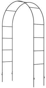 Arco per Rampicanti per Giardino ed Esterni 140x40x240 cm in Metallo Nero