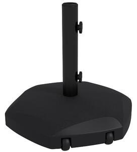 Base per Ombrellone 25kg per Pali da 38-48mm Ø54x46,5 cm in Cemento e Plastica Nero