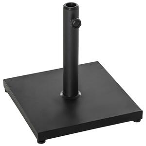 Base per Ombrellone 13kg con Finitura Lucida 40x40x43 cm in Cemento Nero