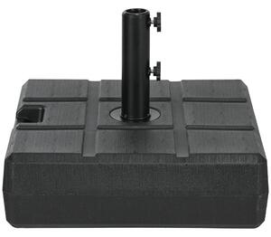 Base per Ombrellone da Giardino 3.5 m con Maniglie 49x49x36,5 cm in HDPE e Acciaio Nero
