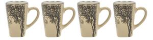 Set di 4 tazze da espresso in gres cremoso da 100 ml Hela - Villa Collection