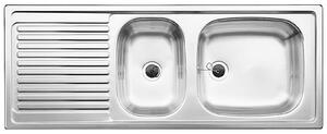 Lavello da incasso BLANCO TOP EZS 11 x 4 in acciaio inox finitura naturale