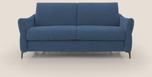 Dalia divano letto con materasso H18 cm e piedi alti in raffinato tess