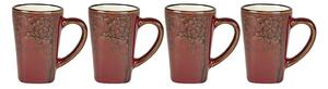 Tazze da espresso in gres rosso in set da 4 100 ml Hela - Villa Collection