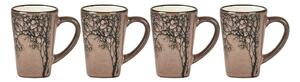 Tazze da espresso in gres rosa chiaro in set da 4 100 ml Hela - Villa Collection