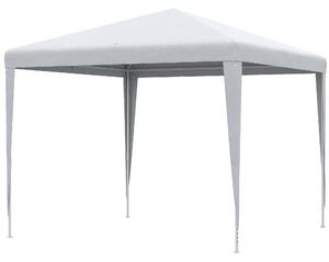 Gazebo da Giardino per Esterno e Interno 2,7x2,7m Telaio in Acciaio Bianco