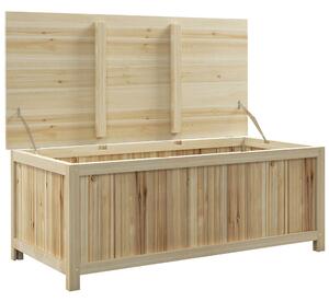 Panca Contenitore da Giardino da 172L 120x55x45 cm in Legno di Abete Naturale