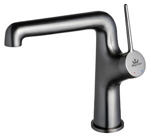 Rubinetto per lavabo in ottone massiccio con finitura spazzolata