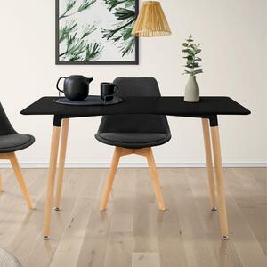 Tavolo da pranzo in legno ML-Design, tavolo da pranzo rettangolare con gambe in faggio per 4-6 persone, tavolo da cucina scandinavo