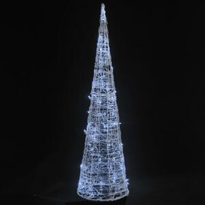 Piramide Decorativa Cono Luce LED Acrilico Bianco Freddo 120 cm