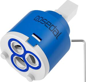 Rubinetto Cartouche 40 mm per miscelatore monocomando da cucina - miscelatore a cartuccia - miscelatore per lavello e doccia - acciaio inox - ricambio