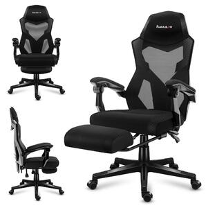 Huzaro Combat 3.1 Carbon - Sedia da gioco con FlexiBack inclinabile a 135°, poggiapiedi TitanPad, poggiatesta integrato, materiali traspiranti