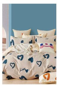 Biancheria da letto beige in cotone renforcé per letto singolo/per letto esteso con lenzuolo incluso/3 pezzi 160x220 cm Amore – Mila Home