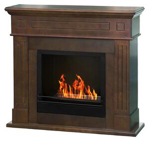 Cambridge - Camino a bioetanolo da terra in legno 110x37xH102 cm, colore marrone