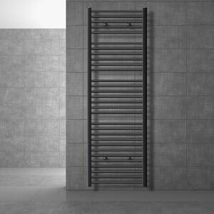 LuxeBath radiatore bagno Sahara - 600 x 1800 mm - antracite - diritto con attacco laterale - radiatore scaldasalviette asciugacapelli, senza elemento riscaldante