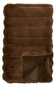 Coperta marrone in pelliccia finta 130x180 cm Galena – House Nordic