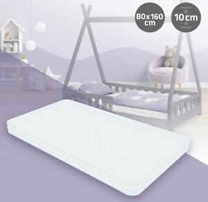 Materasso per bambini ML-Design 80x160x10 cm, per le sostanze nocive, Oeko-Tex 100, materasso per bambini con cerniera e rivestimento lavabile