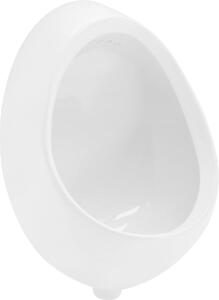 LuxeBath Orinatoio bianco, alimentazione posteriore, Vetroceramica di alta qualità, design moderno, orinatoio ovale, bordo di scarico chiuso, scarico verticale, WC-orinatoio