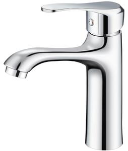 Rubinetto per lavabo in ottone con finitura cromata