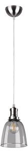 Lampadario argentato con paralume in vetro ø 14 cm Vita – Reality
