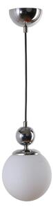Lampadario argentato con paralume in vetro ø 15 cm Marble – Squid Lighting