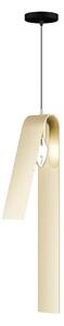 Lampadario nero-oro con paralume in metallo Fold - Squid Lighting