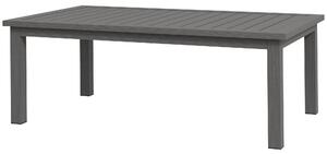 Tavolo per Esterni Rettangolare 100x60 cm in Alluminio Effetto Legno Marrone