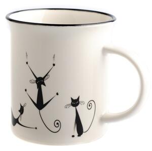 Tazza in porcellana Cats Nero, 310 ml - Dakls