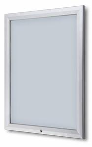 Bacheca da Esterno con Apertura a Ribalta 80,5x106,7x4,7 cm in Alluminio Grigio Chiaro