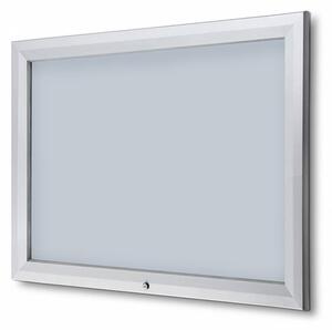 Bacheca da Esterno con Apertura a Ribalta 102,5x76x4,7 cm in Alluminio Grigio Chiaro