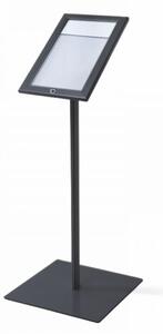 Espositore a Leggio con Piantana 29x47,7x2,3 cm in Alluminio Porta Menù Nera