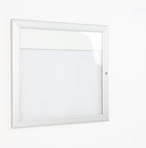 Bacheca con Apertura a Battente 51,5x48,7x2,3 cm in Alluminio Silver