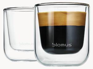Tazze caffè a doppia parete senza manico Nero 2 pz