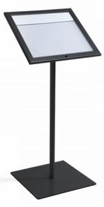 Espositore a Leggio con Piantana 50,5x47,7x2,3 cm in Alluminio Porta Menù Nera