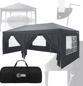 Padiglione ECD Germania, 3x6 metri, antracite, impermeabile, stabile, resistente alle intemperie invernali. Padiglione pieghevole pop-up, padiglione da giardino, tenda da giardino pieghevole, tenda per feste all'aperto