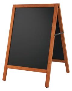 Lavagna a Cavalletto Magnetica 60x78 cm Cornice in Legno di Faggio Dark Wood