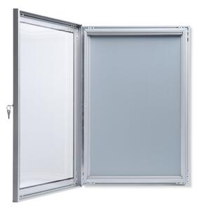 Bacheca con Anta Battente 30x38,7x3,3 cm in Alluminio Porta Poster Silver