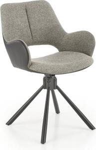 Sedia imbottita K494 grigio/nero