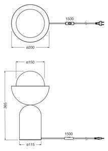 Osram - Lampada da tavolo DECOR BOWL 1xE14/25W/230V verde/gialla