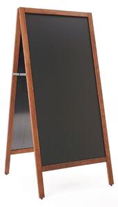 Lavagna a Cavalletto Magnetica 59x119 cm Cornice in Legno di Faggio Dark Wood