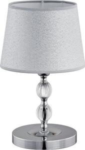 Lampada da tavolo glamour cromata con paralume EMMANUELLE ALF16716 ALFA