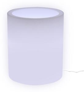 Vaso Luminoso da Esterno 35x42 cm In Polietilene Rose Led Bianco Freddo